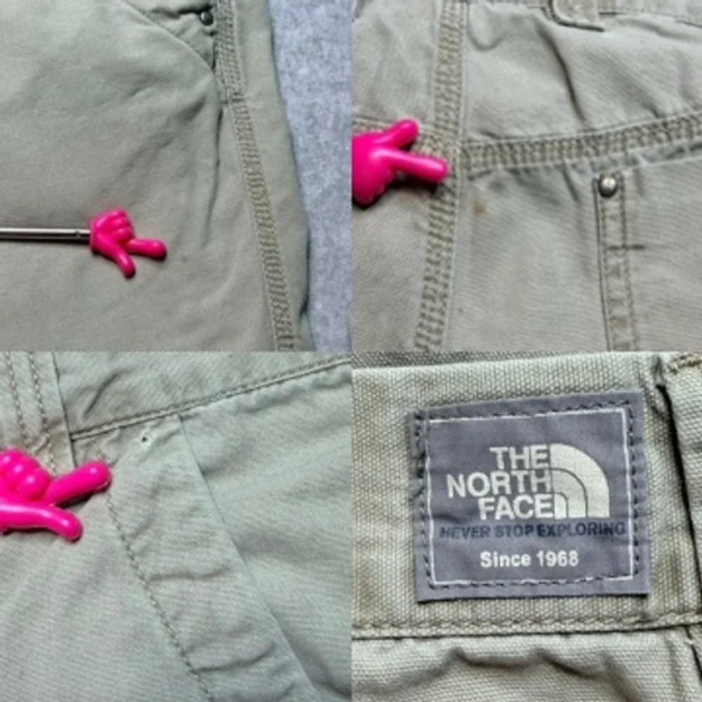 The North Face Mens Khaki Carpenter Pants Size 34 Canvas‎ Utility Work Trousers